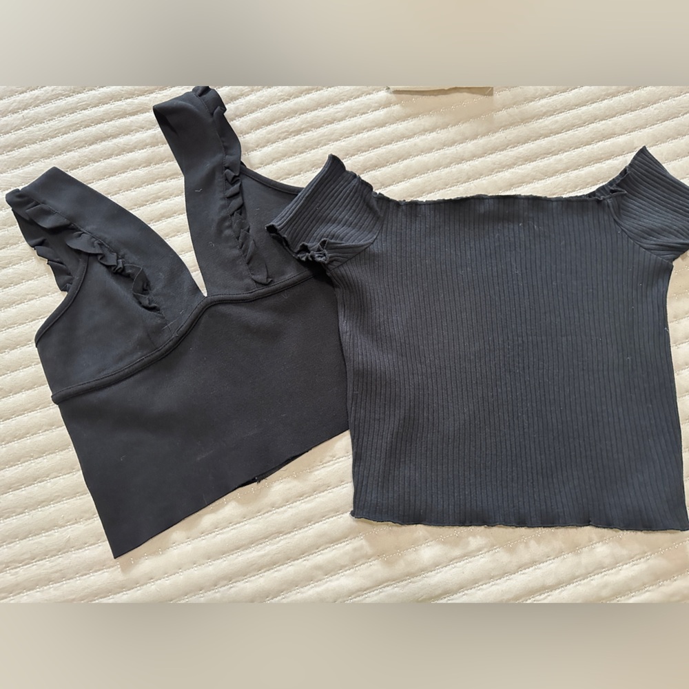 Zara bundle of black cropped top size M